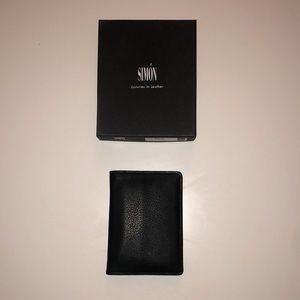 Brand New Simon Leather Wallet - black